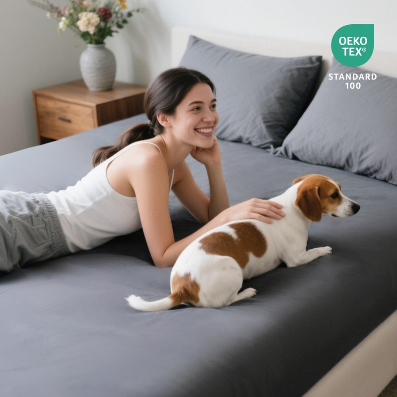 BEDSURE Fitted Sheet with Moisture Control 18-4006TCX 90x200+30 DE