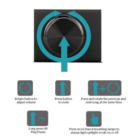 USB Volume Control, Stable Computer Volume Control Knob with One Button Mute Function for Win 10 8 7