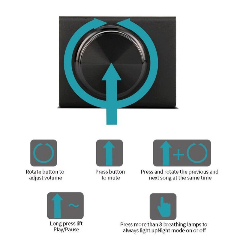 USB Volume Control, Stable Computer Volume Control Knob with One