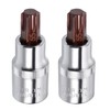 Juttzzei 2PCS Torx Bit Socket, 1/2" Drive, T55 Torx, S2