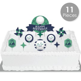 Big Dot of Happiness Par-Tee Time - Kit de decoración para tartas de cumpleaños (11 piezas)