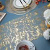 10Mx28cm Glitter Metallic Gold Table Runner,Gold Foil Table Cloth,Thin Mesh