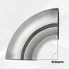 X AUTOHAUX 2pcs OD 2.75 Inch 90 Degree 1.5mm Thickness