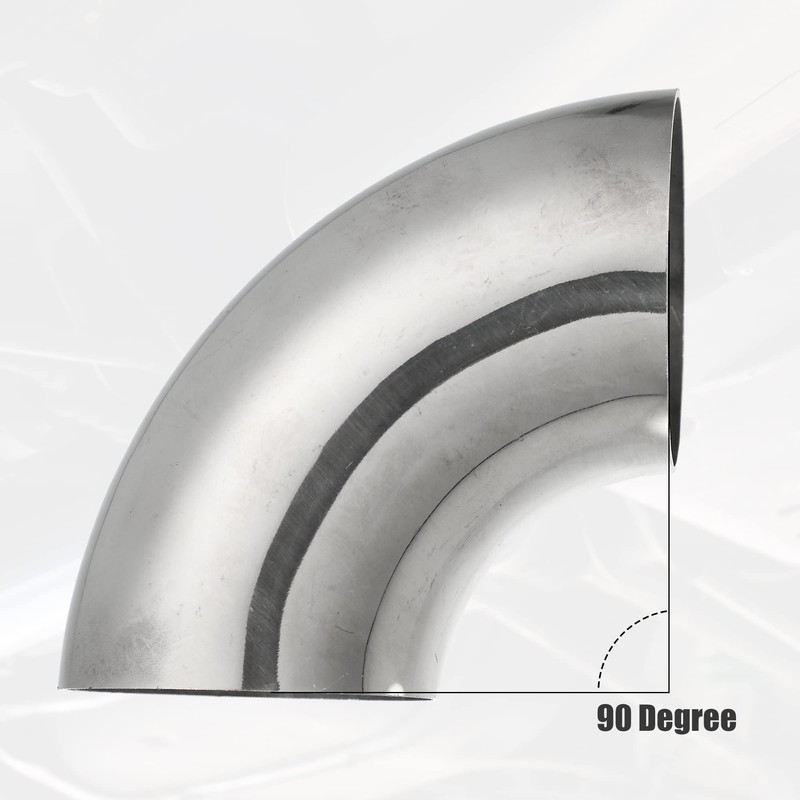X AUTOHAUX 2pcs OD 2.75 Inch 90 Degree 1.5mm Thickness