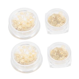 Healeved 3D Christmas Nail Sequins Manicure Glitter Flakes 4 Sets Decorative Sequins for Party