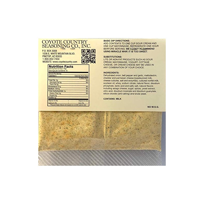 Coyote Country's Asiago and Sweet Red Pepper Dip Mix (3