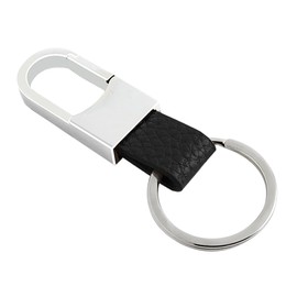 CGEAMDY 2 Pieces Car Key Chain Ring, Leather Keychains, Car Charm Anti-Lost Keychain, Multifunctional Cars Accessories Sophisticated Key Ring, Car Keychain for Men and Women(Black)