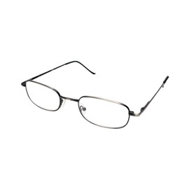 Calabria D-1 Metal Reading Glasses in Pewter Silver +2.00