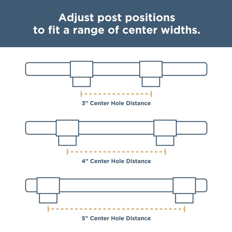 Franklin Brass Adjusta-Pull Francisco (5-Pack) Adjustable Drawer Pulls/Cabinet Handles 1-3/8"