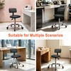 LWADALN Shop Stool with Backrest, Mechanic Garage Stool for Workshop,