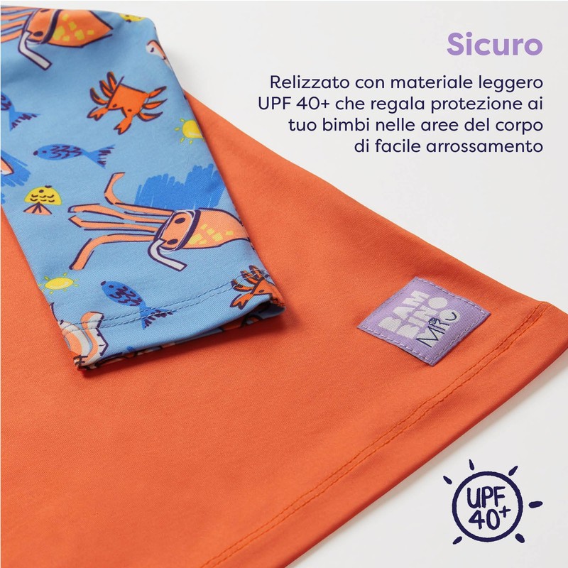Bambino Mio, Top Nuoto, Maniche Lunghe, Protezione UPF40+, Nautico, 2-3