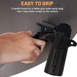 7way Trailer Plug - 7 Point Trailer Wiring Adapter Plug,Waterproof Seal Wiring Adapter Heavy Duty Harness Accessories for Boat, Reverse & Turn Signals