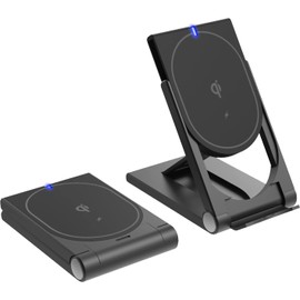 NKW-26 Wireless Charger that can be charged in 2 ways: standing or laying flat, Quick Charge, USB Power Delivery compatible