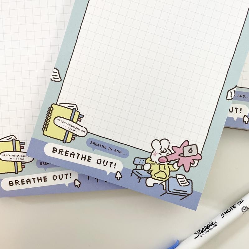 Breathe In Breathe Out Notepad - 5.5 x 8.5 in:_A-Grade
