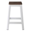 Work Smart/OSP Designs Hammond 26" Metal Barstool with Dark Wood