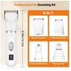 Toolzia 4-in-1 Cordless Pet Grooming Clippers