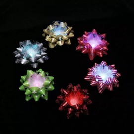TD 6 Light up Gift Bows Ribbon Glowing Bows LED Flashing Gift Bows Color Changing