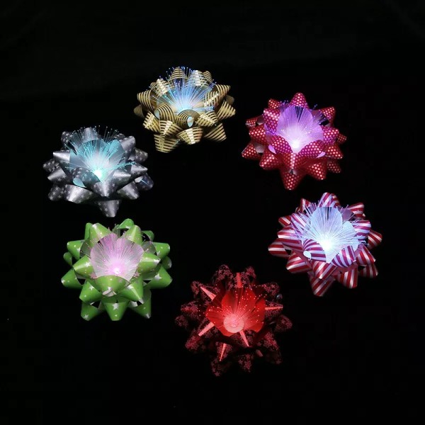 TD 6 Light up Gift Bows Ribbon Glowing Bows LED