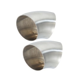 Motoforti OD 2.5" 45 Degree Mandrel Bend Exhaust Elbow Pipe SS304 Stainless Steel Bend Tube 20GA /.036" Wall Thickness Exhaust Piping for Car Exhaust Pipe Elbow 2pcs Long-lasting