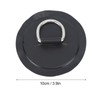 4PCS D Ring Patch PVC Round Shape Strong Stainless Steel