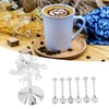 Coffee Spoon Holder Elegant Swan Silver Color Zinc Alloy Rotatable