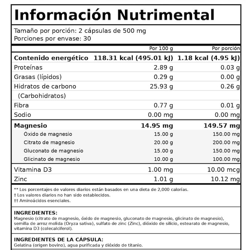 Kenkō Vitamins Magnesio Balance 4 Formas: Glicinato + Citrato +
