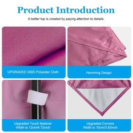 Bsteciar 10x10 Canopy Replacement Top, Double Tiered Gazebo Cover with Air Vent Heavy Duty, Waterproof Gazebo Roof with Upgraded 300D Polyester for Outdoor Patio Garden Canopy