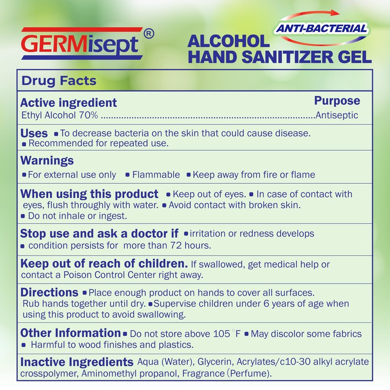 Hand Sanitizer Gel with Pump – 70% Alcohol Bulk Hand