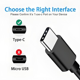 5V 2A Massage Gun Charger USB C Charger Cable Compatible with RELUKS, Renpho, Sportnear Mini 2 Mini 3, Bob and Brad T2 C2 Q2 M ini, Medcursor MG05, Youdgee M15, Reflux, AUKEY Home, ALK Charging Cable