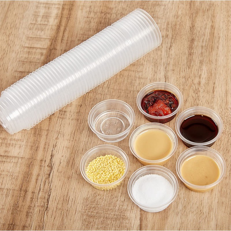 QIHYCUF 100 pcs Small Gecko Food and Water Cups Plastic