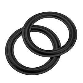 Bluecell 2pcs Black Color 8” Rubber Speaker Edge Surround Rings Replacement Parts for Speaker Repair or DIY (8")