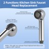 Hibbent Pull Out Sink Sprayer Head Replacement, 2 Function Kitchen