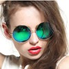 GEELOOK Round Sunglasses for Women Men Classic Oversized Circle Mirrored