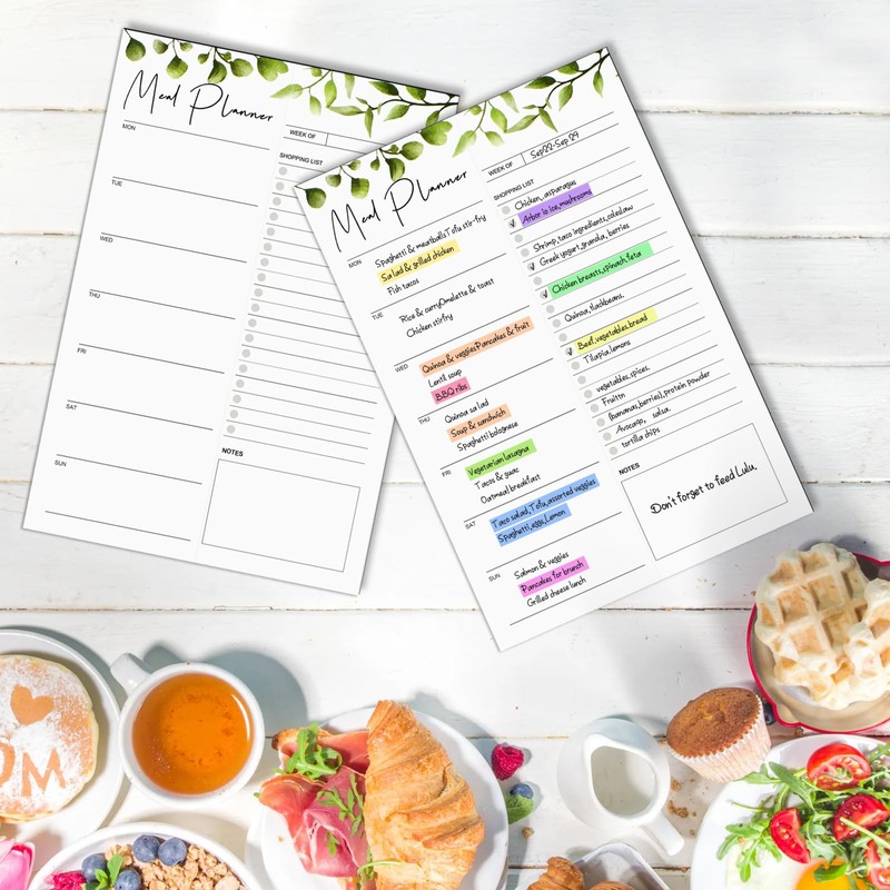 Joyberg 2 PCS Weekly Meal Planner Magnetic for Fridge 8.3x5.5”,