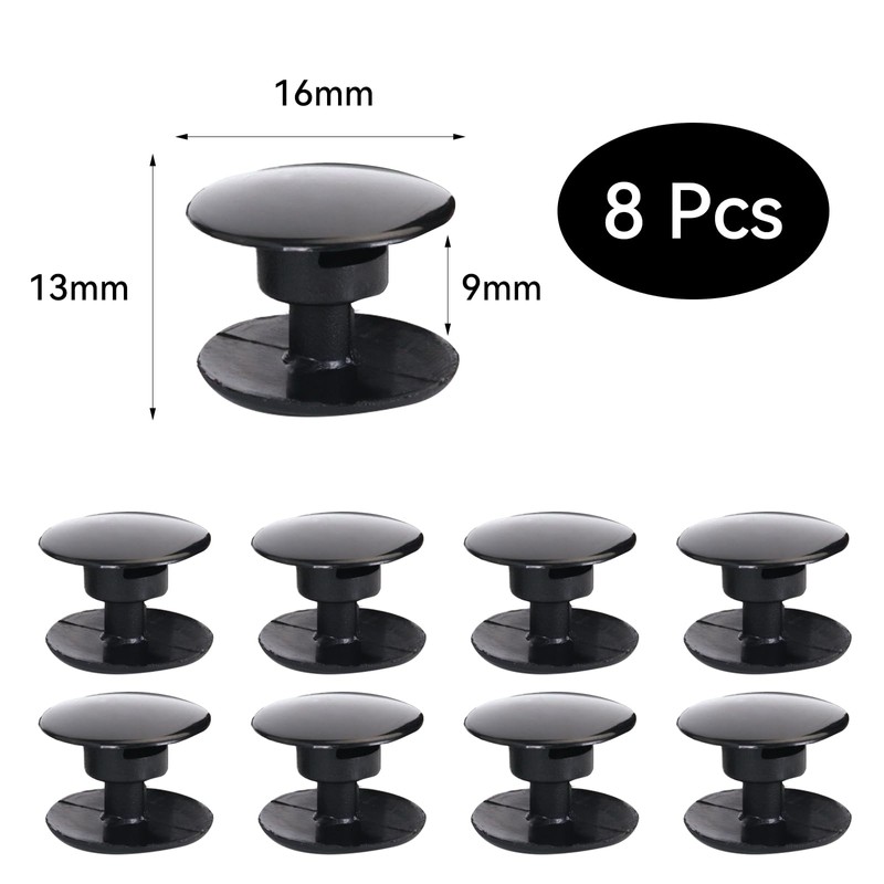BHSTTNIXP 8 Sets 16mm Black Replacement Rivets Button for Beach