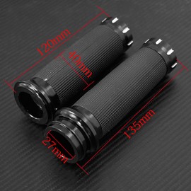 HDBUBALUS 1" Electronic Throttle Control Grips Black Handlebar Grips Fit for Harley Touring Trike Softail