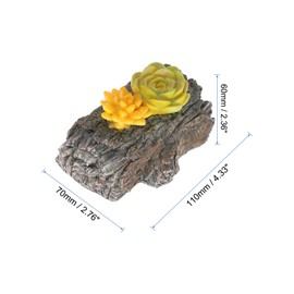 uxcell Fake Rock Hidden Key Box, Hide a Spare Key Waterproof Tree Stump Key Hider, Key Storage Lock Box Stone for Outside Garden Decoration, Brown