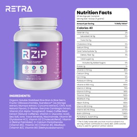 RETRA Cleanse Zip Canister - Beach Vibe (Mango Pineapple Flavor) Caffeine Free - 2.07 Ounce