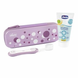 Chicco Set de Cuidado Oral Lila 6 a 36 M Cepillo y Pasta
