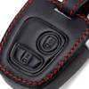 Happyit Leather Car Key Cover Button Remote Key
