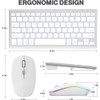 Wireless Bluetooth Keyboard and Mouse Combo - RGB Backlit,Multi-Device Rechargeable