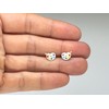 Palette and Paintbrush Stud Earrings 925 Sterling Silver