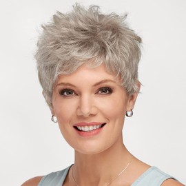 Paula Young Ricki COOLCAP WhisperLite Wig Fresh Pixie Wig with Breathable Cap and Razored Layers/Multi-Tonal Shades of Blonde, Silver, Brown and Red