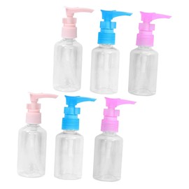 Gatuida 6pcs Refillable Soap Dispenser Pump Bottle Transparent Travel Lotion Shampoo Bottles for Bathroom and Kitchen Use Random Colors Random Color