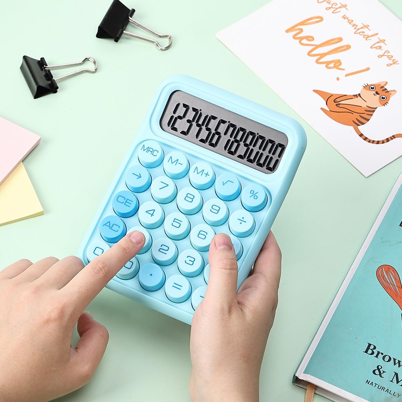 Mr. Pen- Mechanical Switch Calculator, 12 Digits, Large LCD Display,