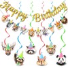 Bluegogo Safari Animals Birthday Party Banner with 10 Style Banners,