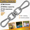 Gelury 2 Pack Swing Swivels, 304-Stainless Steel Swivel Ring, Heavy