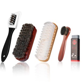 FreeSkill 5-Piece Set Suede Brush for Shoes, Suede Brush, Versatile Suede Brush, 4-Sided Suede Brush with Eraser for Suede Leather, Nubuck, Suede and Suede, d'Alene to