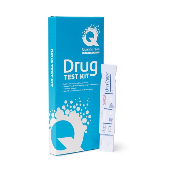 Quickscreen Cocaine Drug Test - Single Panel Urine Test Strips for Cocaine Test, Easy to Use Rapid Cocaine Drug Test Kit, 300 ng/mL Cutt-Off Level Cocaine Test Strips 9072T (Pack of 5)