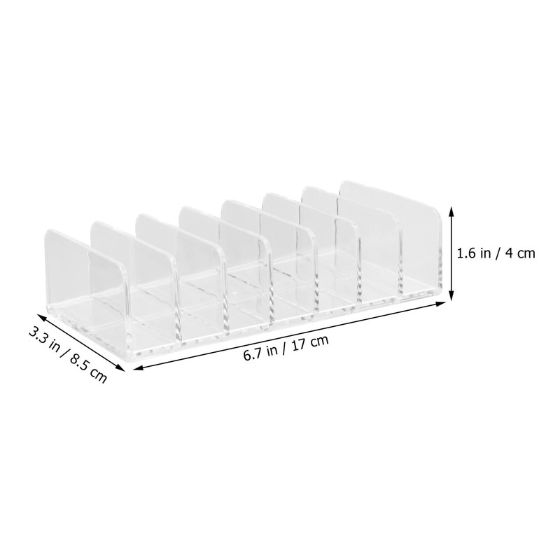 NOLITOY Acrylic Eyeshadow Palette Makeup Organizer, 7-Section Makeup Palette Organizer,